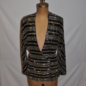 One-off handmade sequin jacket